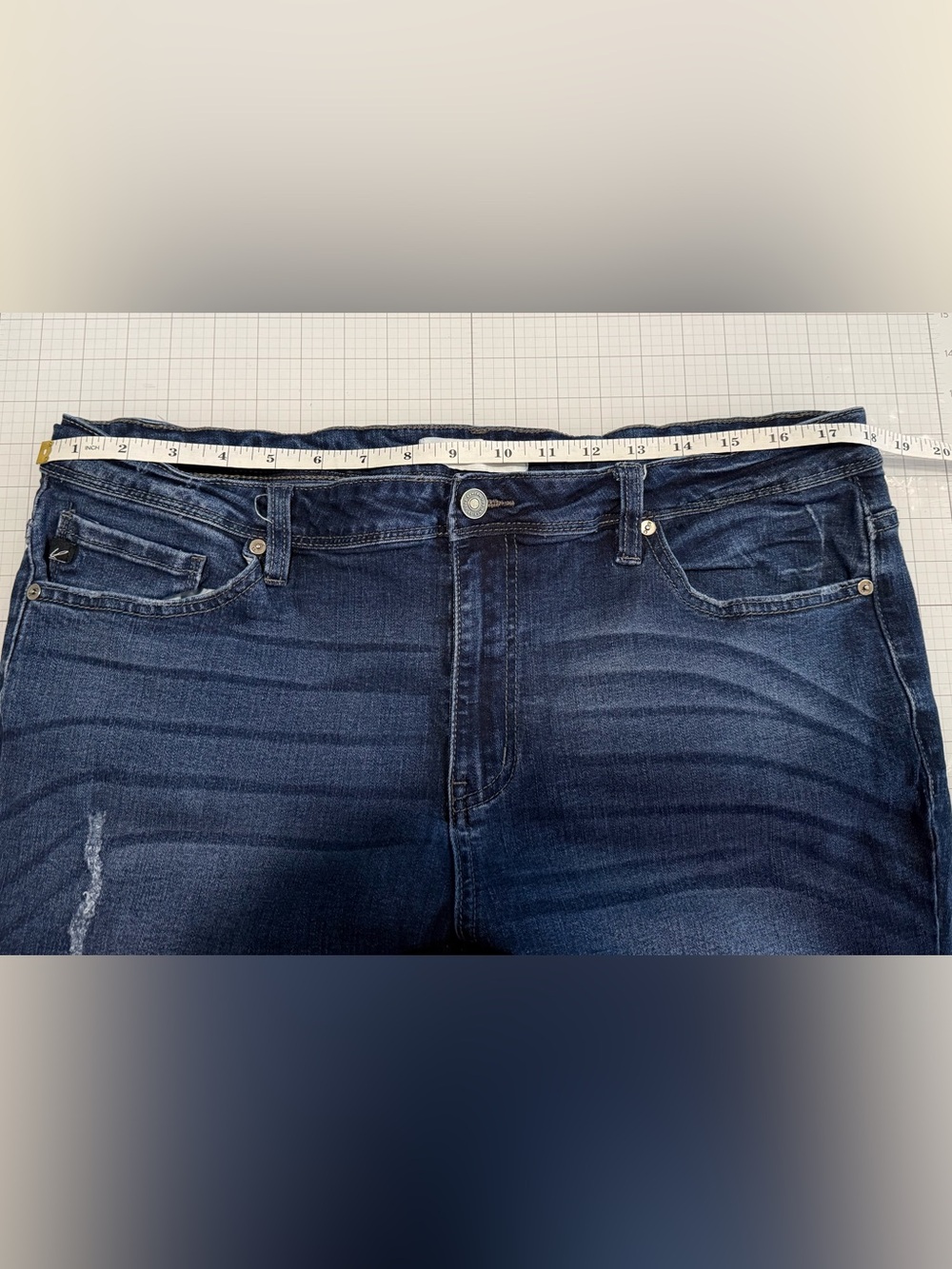 KanCan Dark Blue Skinny Jeans with Distressed Detail - Picture 7 of 9